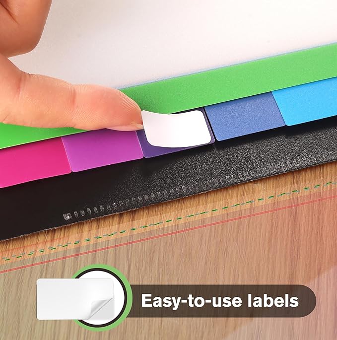 HABGP 3 Ring Binder Dividers with 12-Tab, Multicolor Plastic Clear Binder Dividers, Monthly Dividers Letter Size File Organizer 3 Hole Punch, 3 Set 36 Pcs Write On Tabs Page Folder Index Dividers