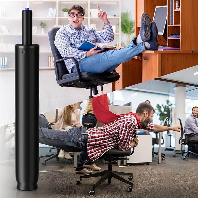 Sytopia Office Chair Cylinder Replacement - Heavy Duty Pneumatic Gas Lift Piston for Desk Chairs and Gaming Chairs - Universal Fit (14.6" ~ 22.2")