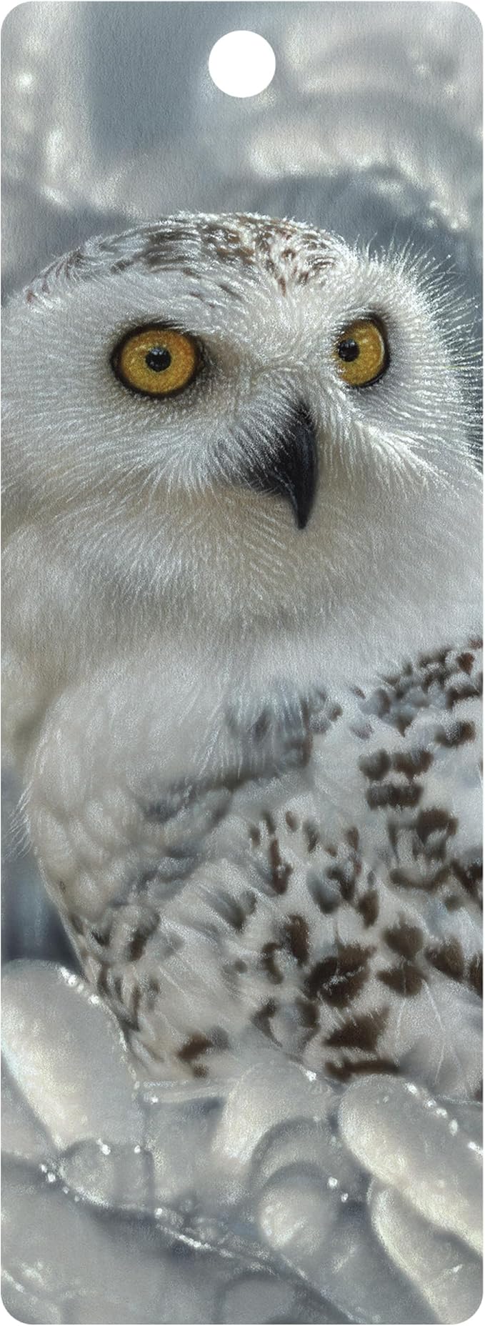 Bookmark - Snowy Owl Sanctuary from Deluxebase. an owl Bookmark with lenticular 3D Artwork Licensed from Renowned Artist Collin Bogle
