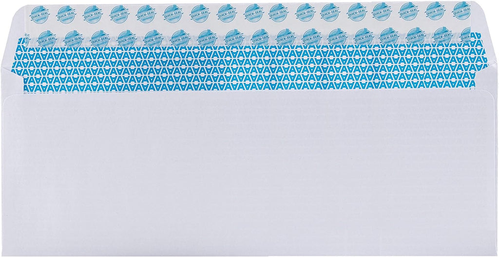 40#10 Security Tinted Self-Seal Envelopes - No Window, EnveGuard, Size 4-1/8 X 9-1/2 Inches - White - 24 LB - 40 Count (34140)