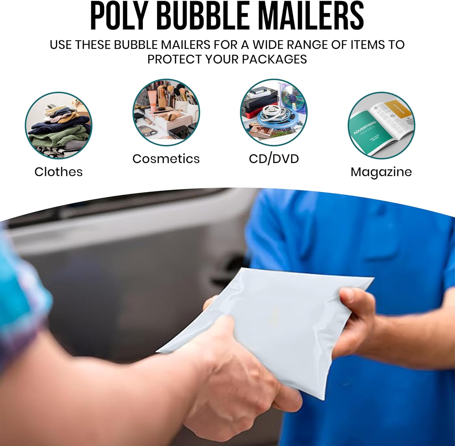 Levex - #6 12.5" x 19" [100 Pack] Poly Bubble Mailers, Padded Envelope Mailers, Packing Envelope & Mailing Bags for Shipping
