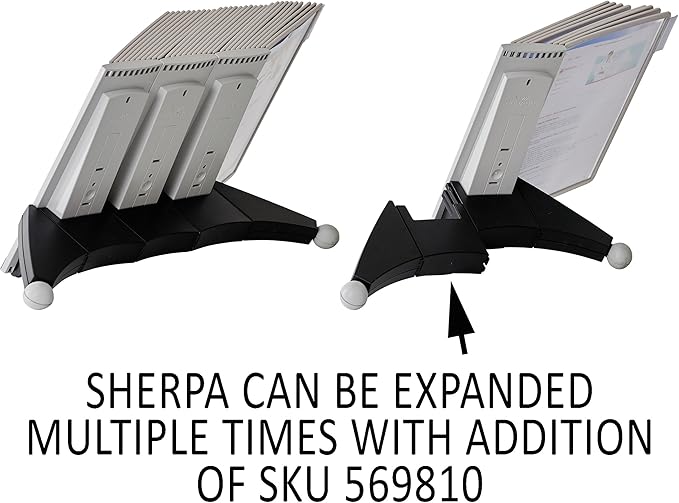 DURABLE Desktop Reference System, 10 Double-Sided Panels, Letter-Size, Gray, SHERPA Design (554210)