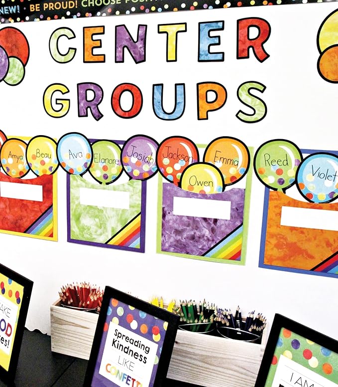 Carson-Dellosa Carson Dellosa 219 Piece 4 Inch Watercolor Colorful Bulletin Board Letters for Classroom, Alphabet Letters, Numbers, Punctuation & Symbols, Cutout Letters for Bulletin Boards