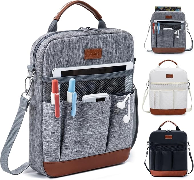 Book Sleeve with Zipper, Book Covers for Book Lovers, Multi-pocket Book Protector Cover with Shoulder Strap,Book Bag for Ipaad, kidle - Back To School Book Accessories