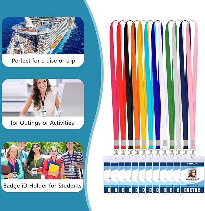 Lanyards for ID Badges, Red