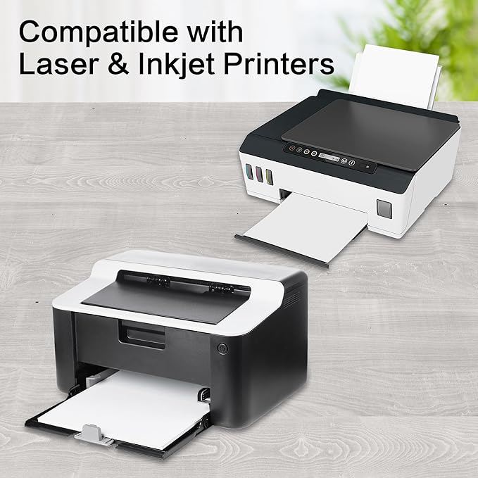 L LIKED 500 Shipping Labels - 4"x 6", Single Sheet, White Printable Labels for Laser & Inkjet Printers, Self Adhesive Address Mailing Postage Labels Stickers (500 Sheets)