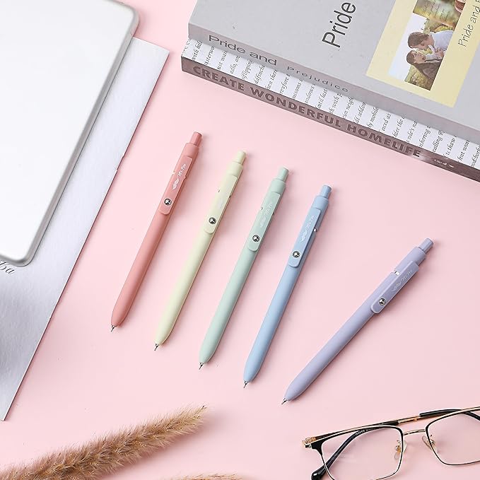 Mr. Pen- Aesthetic Highlighters and Gel Pens, 10 Pack, Assorted Color Bible Highlighters No Bleed, Black Ink Gel Pens, Highlighter Pens, No Bleed Highlighters for Bibles, Gel Pens