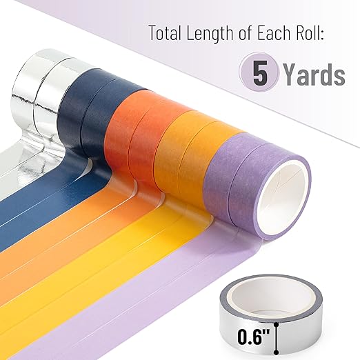 Mr. Pen- Washi Tape Set, 10 Rolls, Autumnal Reverie, Decorative Tape, Washi Tapes, Scrapbook Tape, Scrapbook Washi Tape for Journaling, Craft Tape, Washy Tape, Washy-Tape, Cute Washi Tape Pack