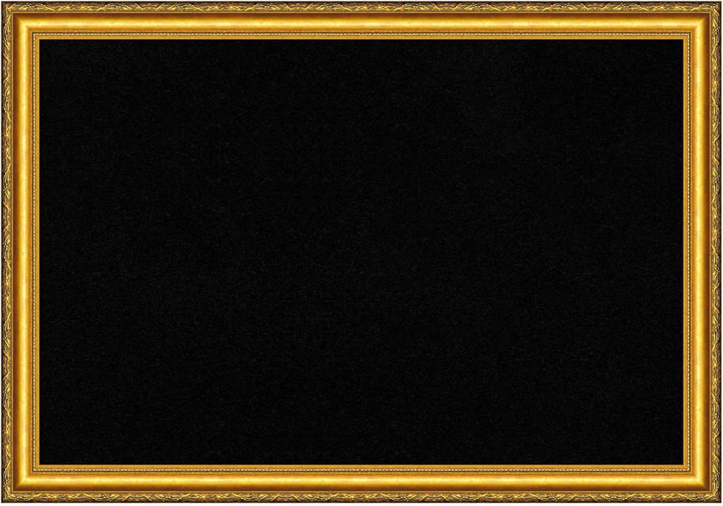 Amanti Art Black Cork Board for Wall, 28x40 Vision Board with Gold Wood Frame, Large Corkboard Office Decor for Home Organization, Traditional Corkboard Pinboard to display items for home organization