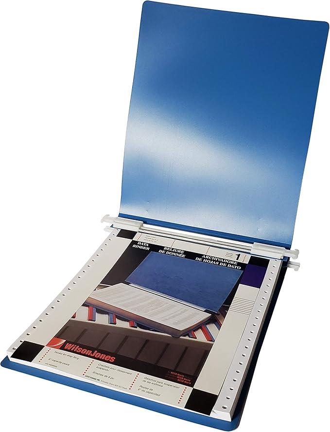 Wilson Jones 9.5" X 11" Hanging Data Binder, 6" Capacity - Blue