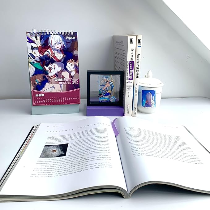 Genshin Impact Mualani Metal Bookmark - Anime Figure Merch with 3D Display Box - Birthday Gifts for Fans Friends Gamer Book Lovers - Zllada