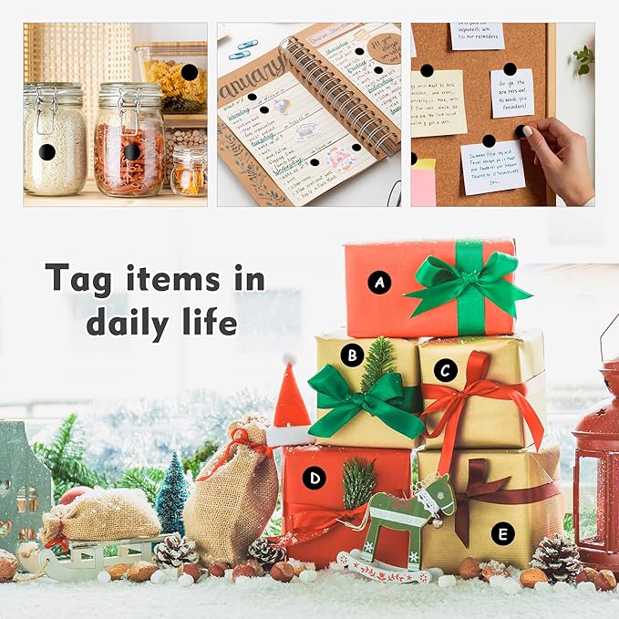 PARLAIM 3/4 Inch Round Permanent Adhesive Color-Code Dot Stickers,10000 Stickers Roll dots Label Dispenser Box Green Circle Stickers Labels 10Rolls(Black)