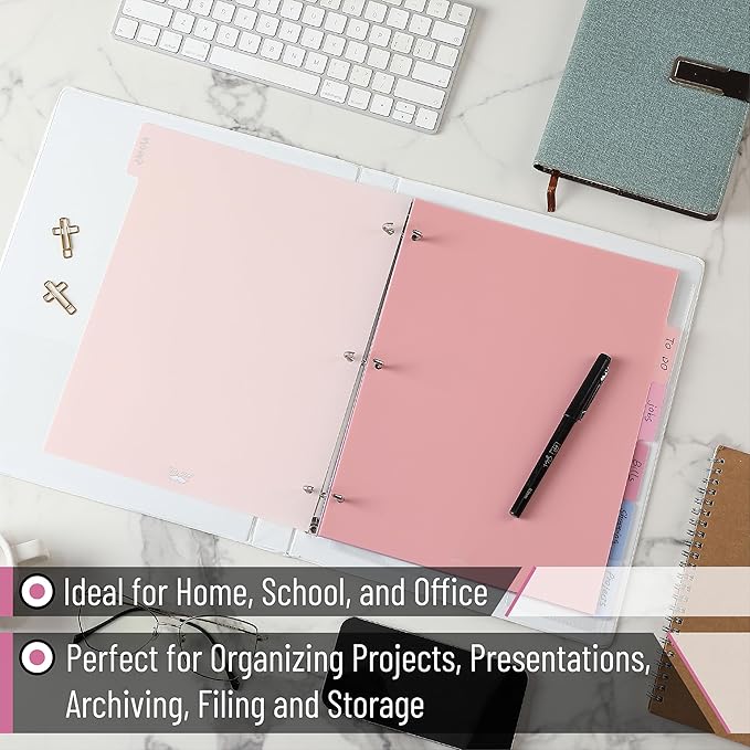 Mr. Pen- Binder Dividers, 6 Tab Dividers, Pack of 2 Sets (12 Dividers Total), Dividers, Plastic Dividers for 3 Ring Binder, Binder Dividers with Tabs, Binder Tabs, 3 Ring Binder Dividers