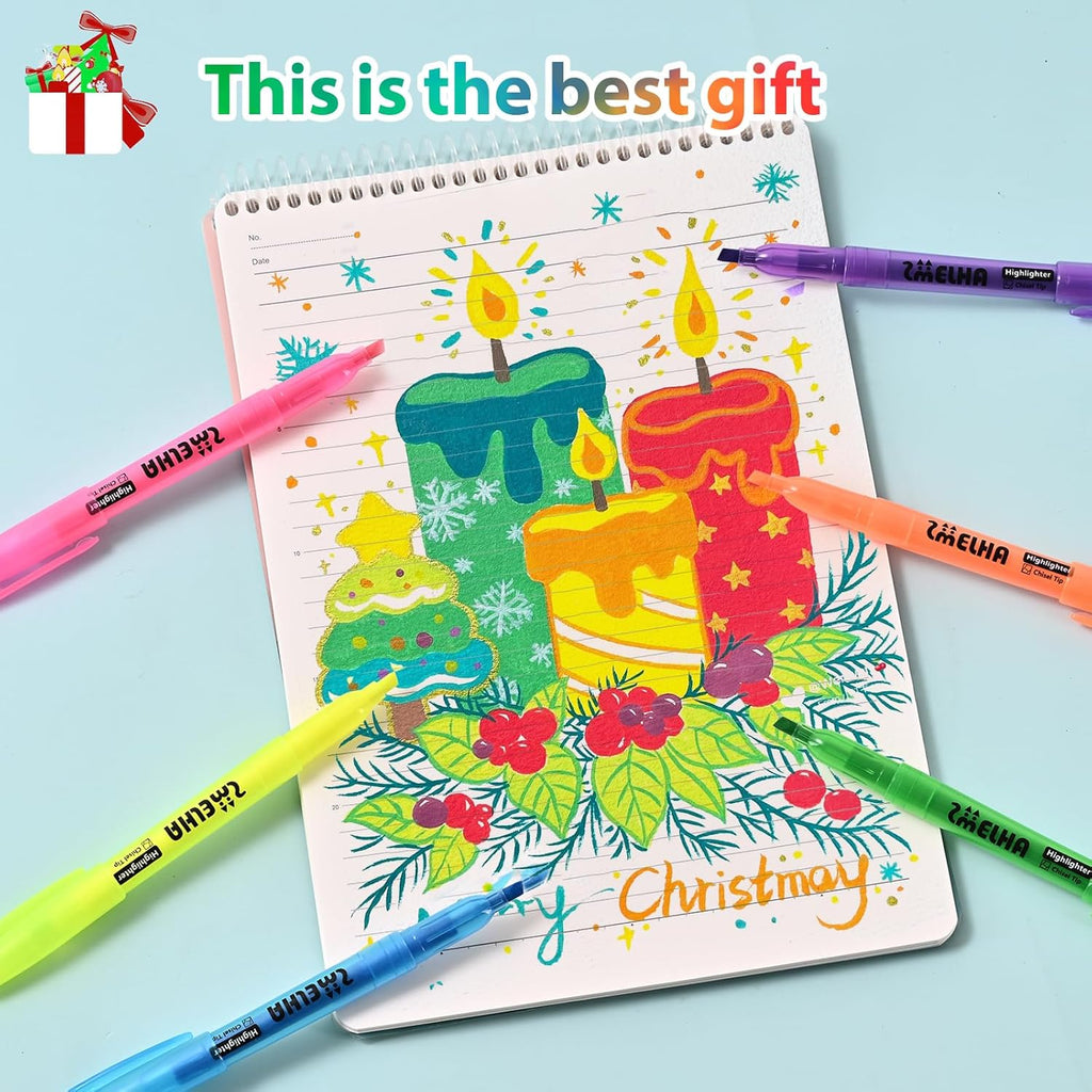 SMELHA Highlighters - 150 Pack Assorted Colors, 6 Colors, Chisel Tip, Quick Dry, Suitable for Offices, Schools, Home