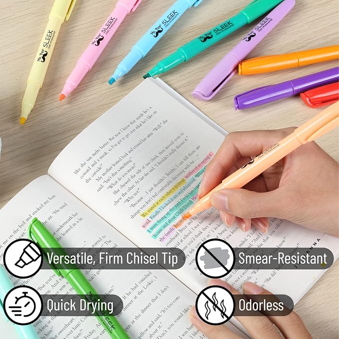 Mr. Pen- Pastel Highlighters, 12 Pack, Assorted Colors, Fast Dry, Highlighter Pastel, Set, Bible Journaling Highlighter, Marker, Colored School Supplies