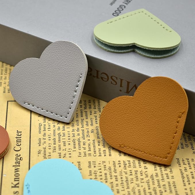 8 pcs Bookmarks，Leather Bookmarks for Reading Women，Cute Kids Love Bookmarks，Gifts for Book Lovers and Book Club，Fun Page Makers,Essentials for Readers,Personalized Bookmark