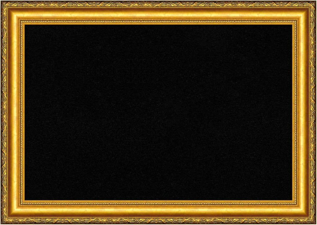 Amanti Art Black Cork Board for Wall, 20x28 Vision Board with Gold Wood Frame, Medium Corkboard Office Decor for Home Organization, Traditional Corkboard Pinboard to display items for home