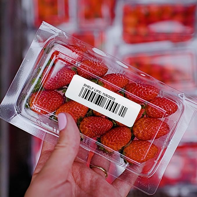 Hybsk 3x1 inch Direct Thermal Labels for Barcodes, Address, Compatible with Rollo Label Printer & Zebra Desktop Printers (3"x1",2 Rolls White)