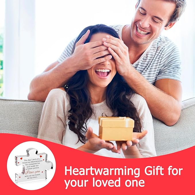 Valentines Day Gifts - I Love You Gifts for Him, Her - Acrylic Puzzle Printed Message - Birthday, Wedding for Boyfriend, Girlfriend - I Love You Presents for Husband, Wife