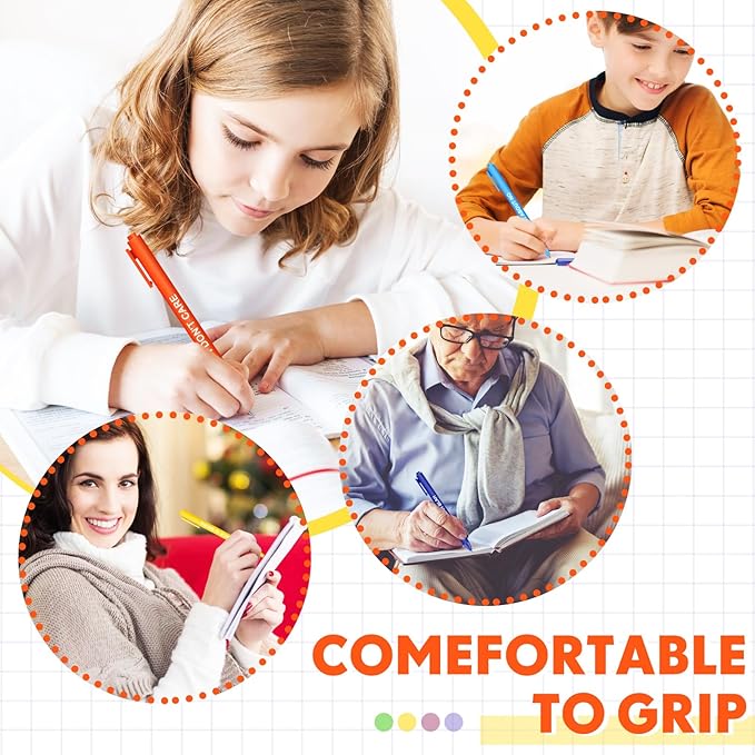 50 Pcs Gel Ink Pens Motivational Inspirational Quote Pen Retractable Rolling Ball Smooth Writing for Coworkers Supplies Office Home(Light Color,Negative)