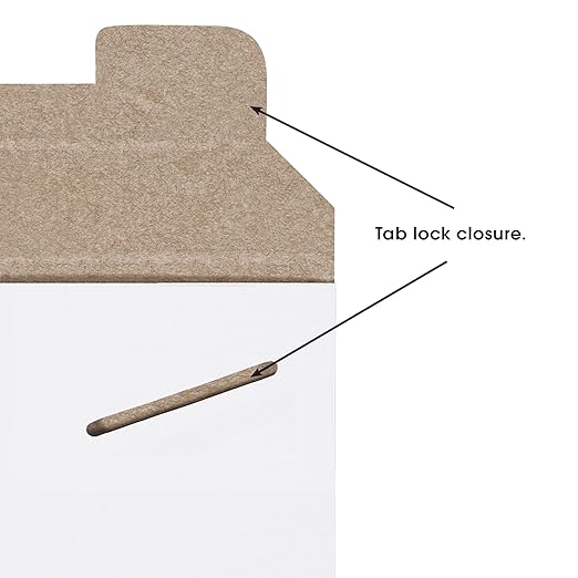 Aviditi 11" x 13 1/2" Stayflats Rigid Flat Mailers, White, For Keeping Documents, Photos, and Artwork Protected During Shipping (100 Pack)