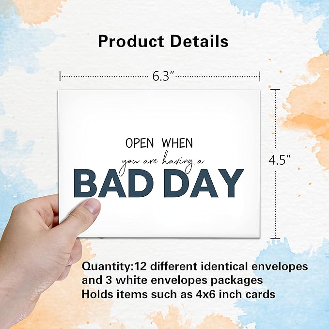 15 Open When Envelopes, Colorful Envelope, Leaving Home Gift, Gift for college students long distance friends-XF-003