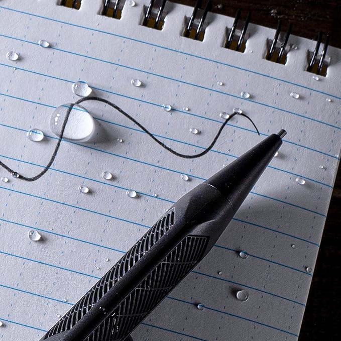 Rite in the Rain Weatherproof Mechanical Pencil, Black Barrel, 1.3mm Dark Lead, 12 lead refills (No. BK15)