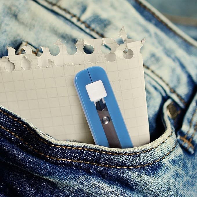 JubileeYarn Push Open Folding Safety Scissors - Dark Blue - 3 Pairs