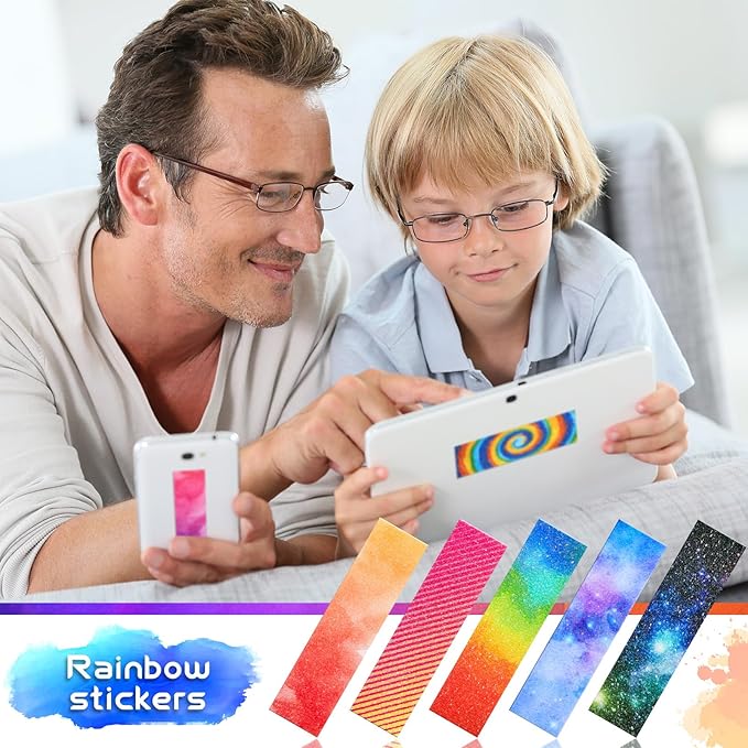 Gersoniel 36 Pieces Anxiety Sensory Stickers Cute Fidget Textured Strips Toys Anti Stress Tactile Rough Sensory Calm Textured Strips Adhesives Anxiety Relief for Adults Teens Desk (Mixed Style)