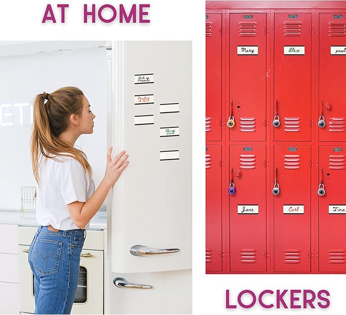 Availey 60 Pack Magnetic 'C' Channel Label Holders for Metal Racks and Shelves with Protective Films and Replacement Strips 2" x 1"