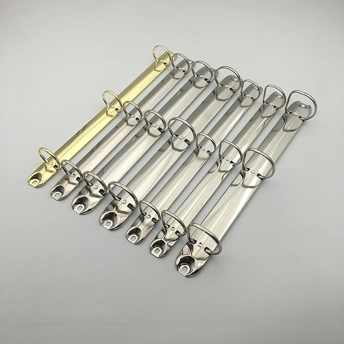2Pcs Metal Standard Letter Size Notebook 3-Ring Binder Mechanism Replacement Kit，3 O Rings,Loose Leaf Binding Spines Combs for Personal Organizers Planners (32mm)