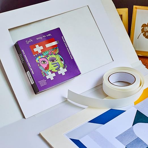 Linen Hinging Tape - Self-Adhesive Hinging Tape for Prints Matte Frames, Artwork Matting - Acid Free 1.25inch x 35ft