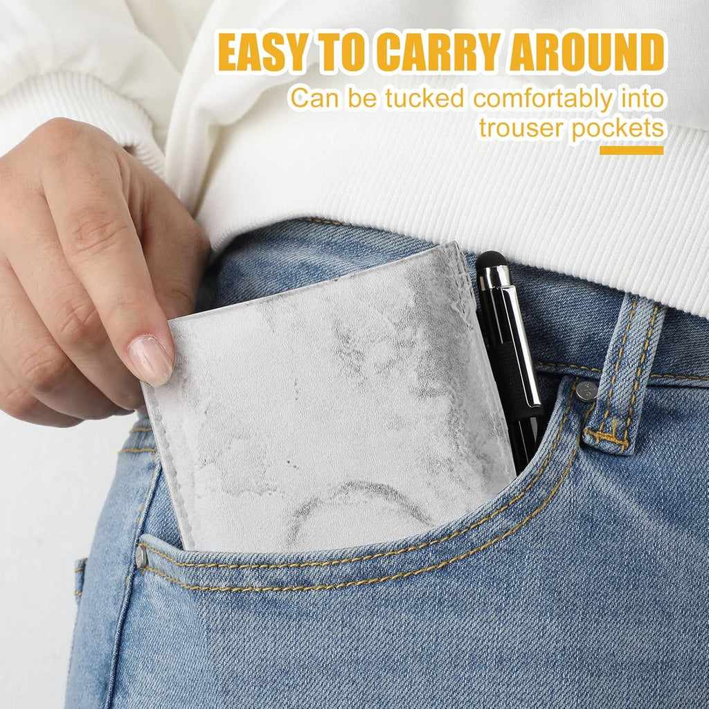 Outus 10 Pcs Pocket Notebook with Pen Set Included Mini Pocket Notepad Holder with 50 Lined Sheets, Metal Pen, 8 Pcs 3 x 5 Inch Memo Book Refills, 30 Lined Paper Per Note Pad (Marble Color)