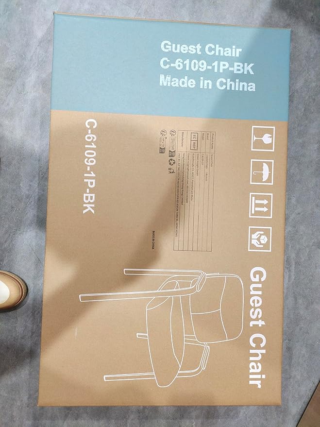 Sweetcrispy Office Guest Chair, Leather Stationary Waiting Room Chairs No Wheels with Padded Arms for Elderly Desk Conference Room Lobby Table Side Salon