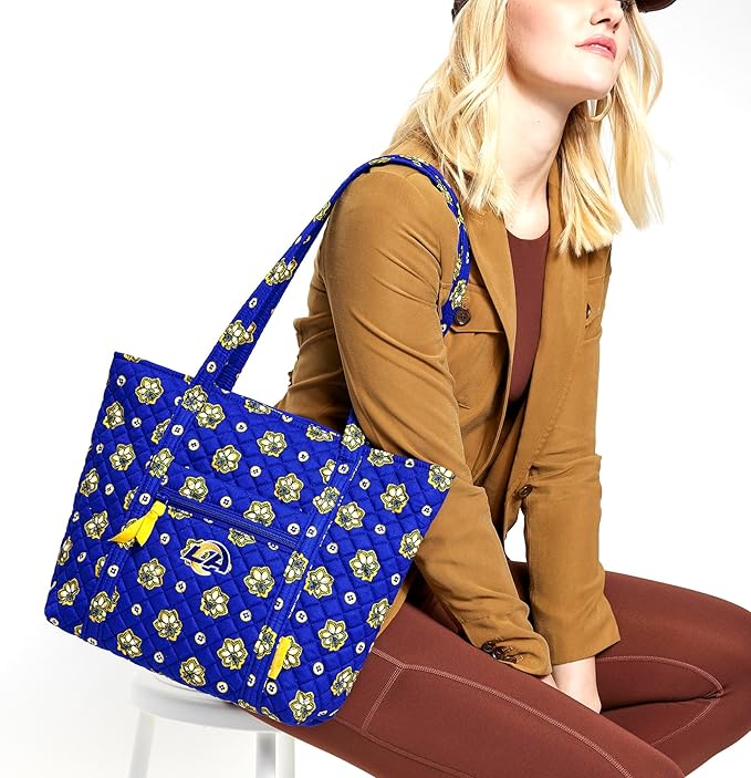 Vera Bradley Women's Cotton NFL Small Vera Tote Bag (Multiple Teams Available)