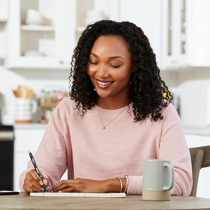 Sharpie S-Gel, Gel Pens, Drawing Pens, Gel Ink Pens For Journaling, Writing Pens, Coloring Pens, Medium Point Pens (0.7Mm), Black Barrel, Black Gel Ink, 12 Count