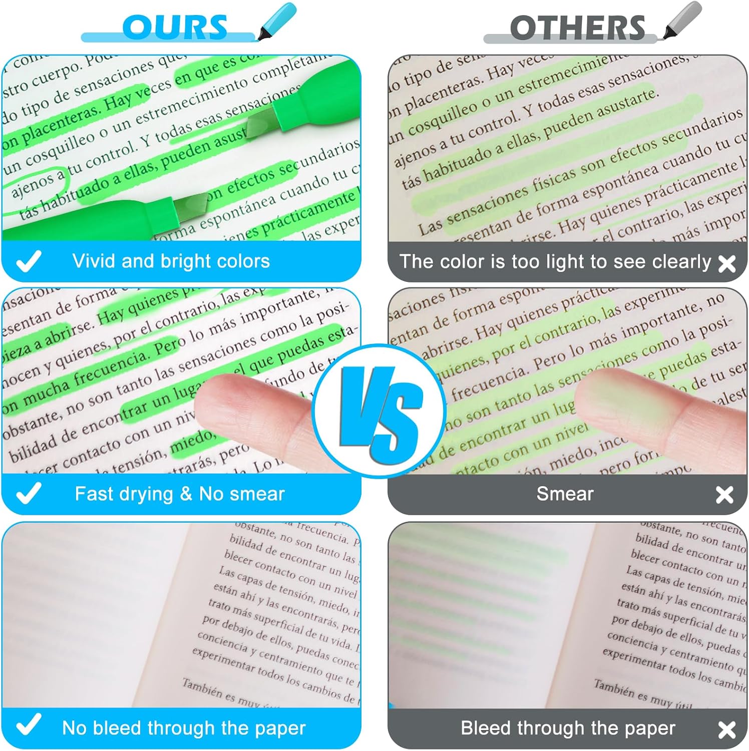 Duchong Highlighters, 30 Packs Green Highlighter Bright Colors Bulk, Chisel Tip Dry-Quickly No Bleed Highlighter Markers for Adults Kids, Office Classroom Must Have, School Supplies for Teachers