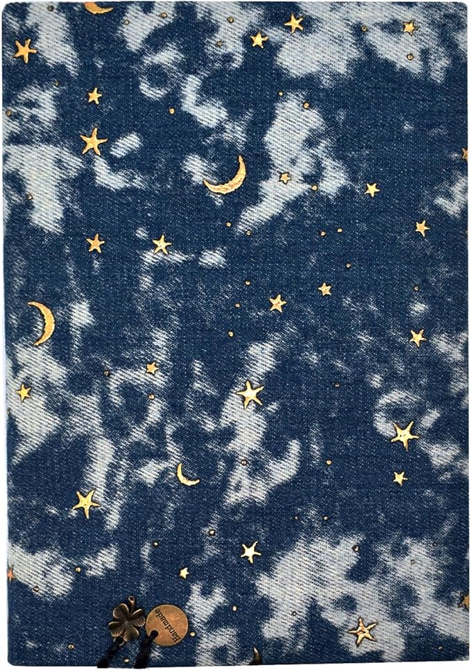 BLBMH A5 Book Covers for Paperbacks Adjustable Fabric Book Sleeve Cover Protector Fit for 5.5x8.5 inch Hardcover Softcover Book Novels Notebook Bible - BC57 Denim