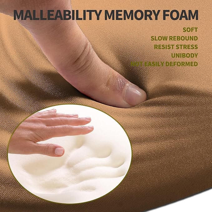 Hokafenle Ergonomic Mouse Pad Wrist Support, Terraced Slope Carpal Tunnel Wrist Pad for Mouse with Unibody Memory Foam, Wrist Rest Pain Relief Mousepad (Sandy Brown, 11.8x7.9 in)