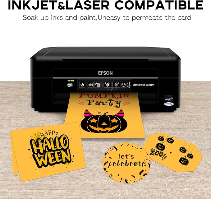 100 Sheets Yellow Cardstock 8.5 x 11 65lb Paper, Goefun Yellow Card Stock Printer Paper for Invitations, Menus, Wedding, DIY Cards