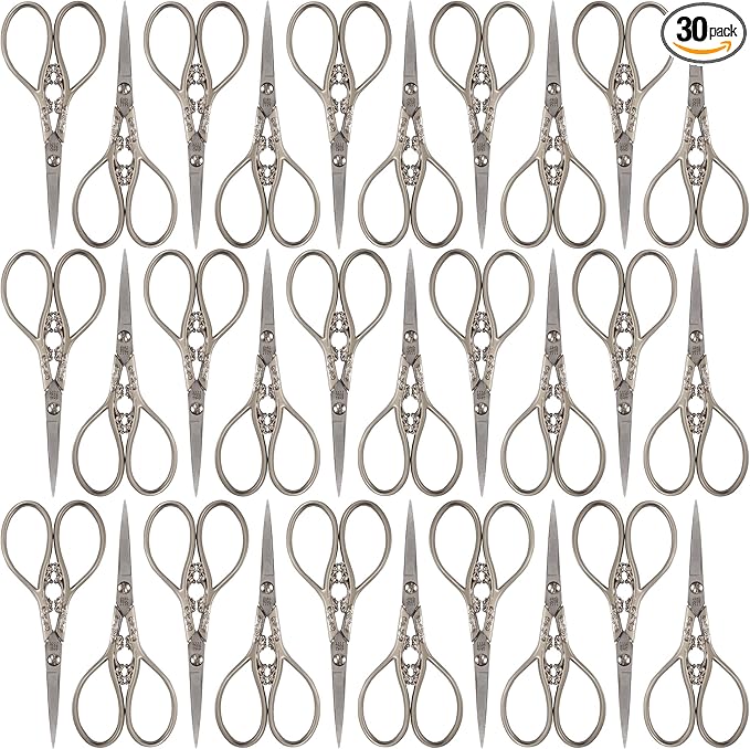 JubileeYarn Scrollwork Embroidery Scissors - Nickel - 30 Scissors