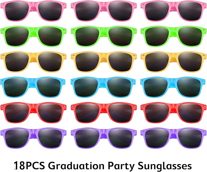 End of the School Year Gifts for Students for Graduation Sunglasses 2025 Pre K Preschool Kindergarten Graduation Decorations, BYYJ Future is So Bright, End of the School Year Party Decorations, 18Pcs