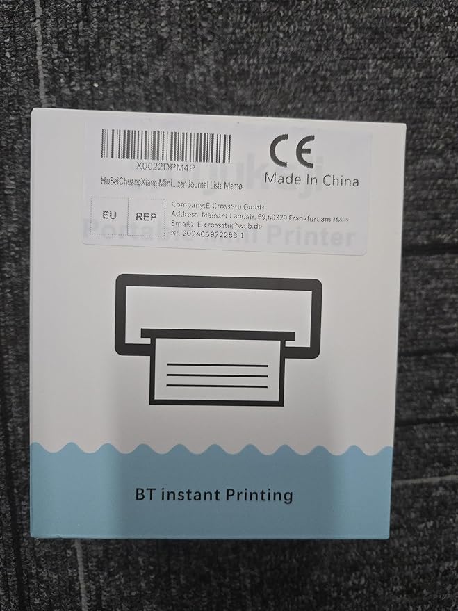 Mini Sticker Printer Building Block Bluetooth Smart Pocket Inkless Thermal Printer with 10 Rolls Paper,Colored Pen＆Sticker for iOS&Android,Portable Receipt Printer for Photo Journal Notes Memo