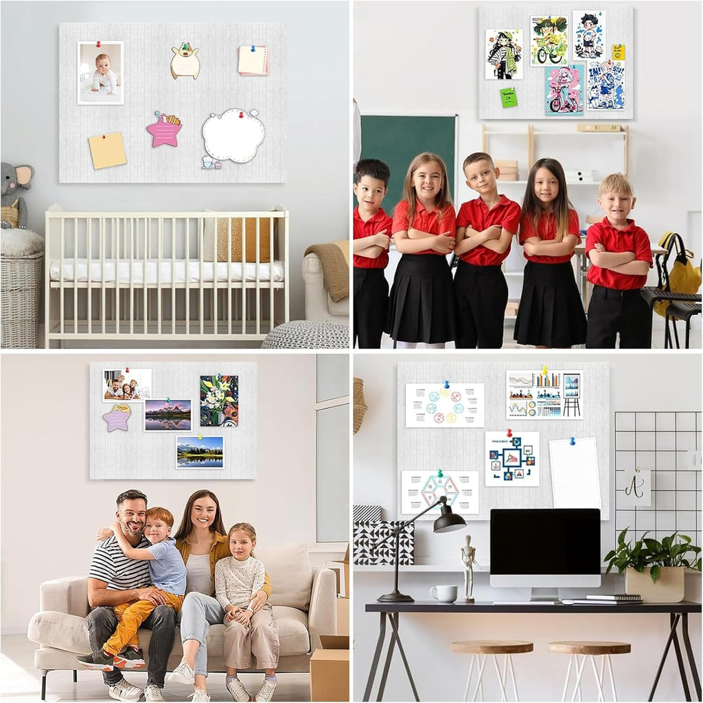 Cork Boards for Walls 48" x 36" Felt Board Alternative, 12 Pack Felt Wall Tiles Bulletin Board, Large Cork Board for Office Pin Board Tack Board Cork Boards