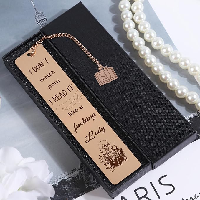 Funny Smutty Bookmarks Gifts - Rose Gold Funny Gifts for Women Book Marks for Reading Women Spicy Unique Gifts for Friends Dark Romance Bookmarks Birthday Thanksgiving Christmas Gifts