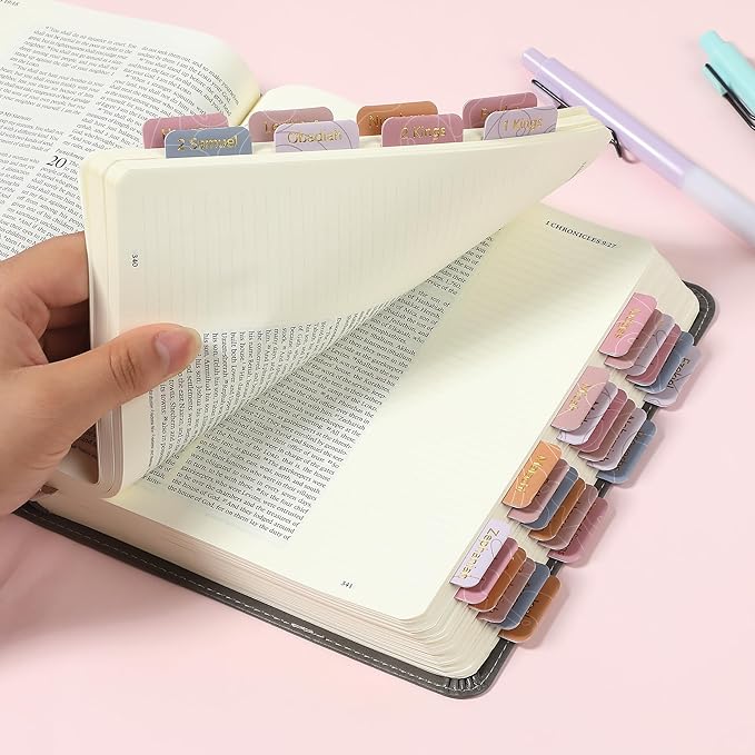Mr. Pen- Bible Tabs, 75 Tabs, Honeycomb Hues, Gold Embossed Lettering, Laminated Bible Tabs for Women and Men, Bible Tabs for Study Bible Index Tabs, Bible Book Tabs, Bible Labels Tabs
