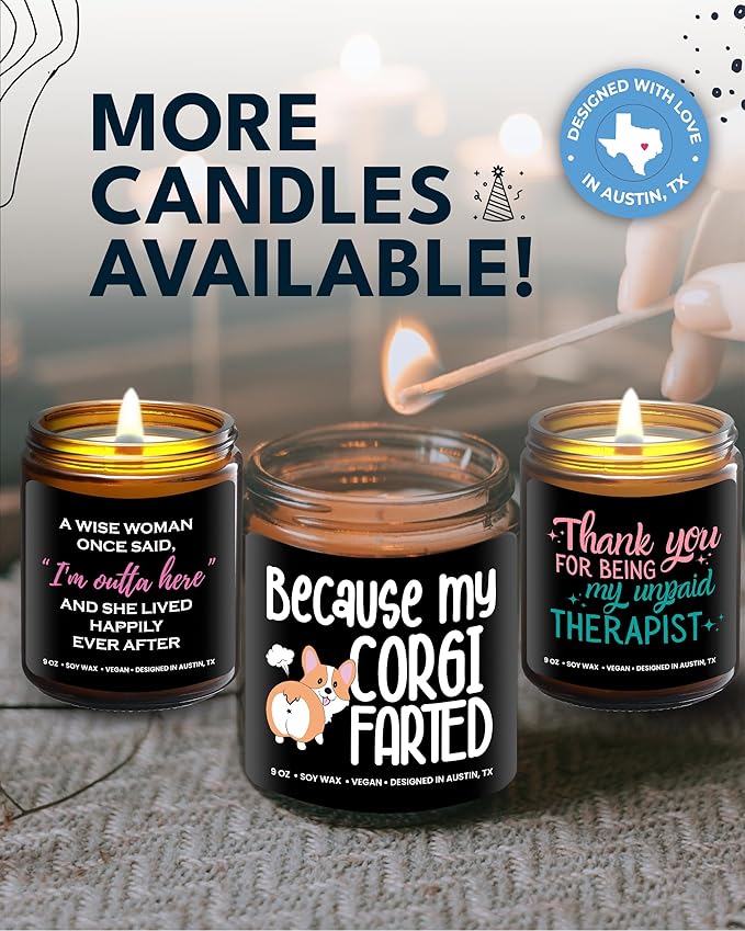 Funny Corgi Candle, Corgi Gifts for Corgi Lovers Women & Men, Corgi Gifts for Him, Cute Corgie Lovers Gift, Unique Corgi Gifts for Her, Ideal Corgie Lovers Gift for Birthday, Christmas, Gift-Ready