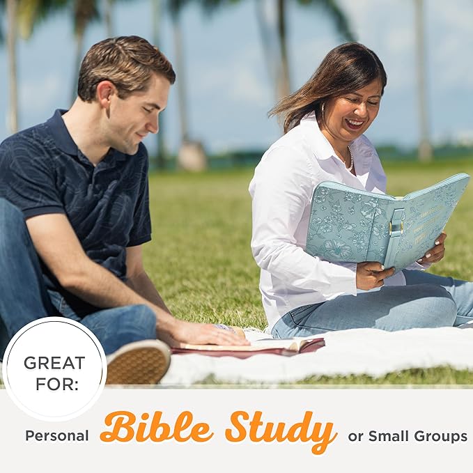 Christian Art Gifts Faux Leather Fashion Bible Cover: I Know The Plans I Have for You - Jeremiah 29:11 Inspirational Bible Verse, Debossed Floral Teal Design, Medium