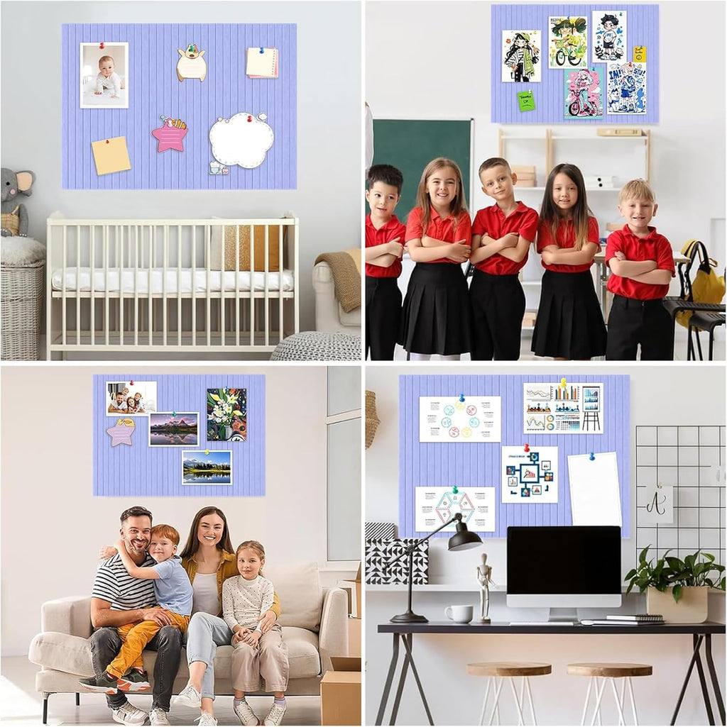 Cork Boards for Walls 48" x 36" Felt Board Alternative, 12 Pack Felt Wall Tiles Bulletin Board, Large Cork Board for Office Pin Board Tack Board Cork Boards