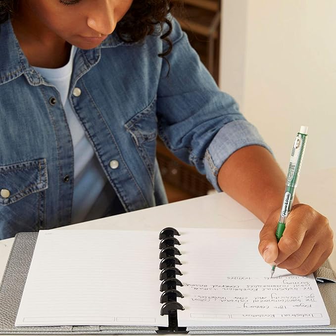 Paper Mate Clearpoint Mechanical Pencils 0.5mm, Break Resistant HB #2 Lead, School Supplies, Art Supplies, Drawing Supplies, Sketching Pencils, 2 Pencils, Black, 1 Lead Refill Set, 2 Erasers